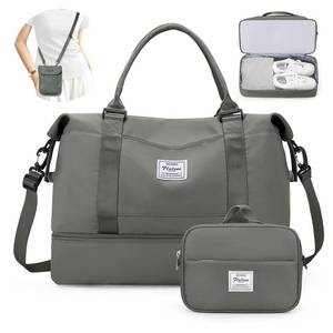 lot 5841 image: Weekender Bags for Women,Personal Item Travel Bag with Shoes Compartment,Overnight Travel Duffel Bag with Separate Toiletry Bag&Mini Crossbody Bag,Gym Bag