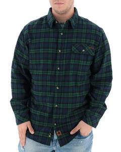 lot 5844 image: Legendary Whitetails Mens Buck Buck Camp Flannel Shirt, Long Sleeve Plaid Button Down Casual Shirt for Men, with Corduroy Cuffs, Fall & Winter Clothing, Tartan Forest Plaid, XX-Large Tall