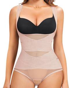 lot 5848 image: Gotoly Women Waist Trainer Bodysuit Full Body Shaper Vest Tummy Control Slim Corset Shapewear Tank Tops (Beige, X-Large)