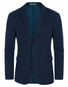 lot 5853 image: Mens Sport Coats Solid Casual Formal Sport Coat Suit Blazers for Professor Light Navy Small