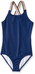 lot 5875 image: Kanu Surf Girls UPF 50 Beach Sport Athletic One Piece Swimsuit, Maggie Navy, 10