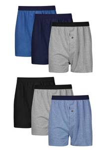 lot 5878 image: Hanes Mens Jersey Boxers 6-Pack, Soft Knit Boxers, Moisture-Wicking Jersey Boxers, 6-Pack (Colors May Vary)