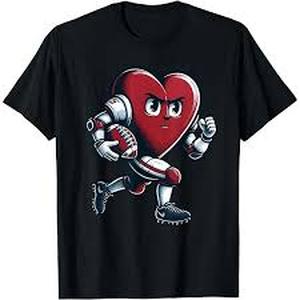 lot 5606 image: Port And Company Heart Football Tshirt Kids 10
