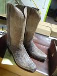 Lucchese Jacare Belly Caiman Crocodile Boots, Tan size 11 1/2  D.