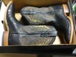 Tony Lama Black vintage  Belly Caiman Boots, size 9 1/2 EE.