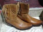 Lucchese Flannery Cow Hide Boots, size 8 C.
