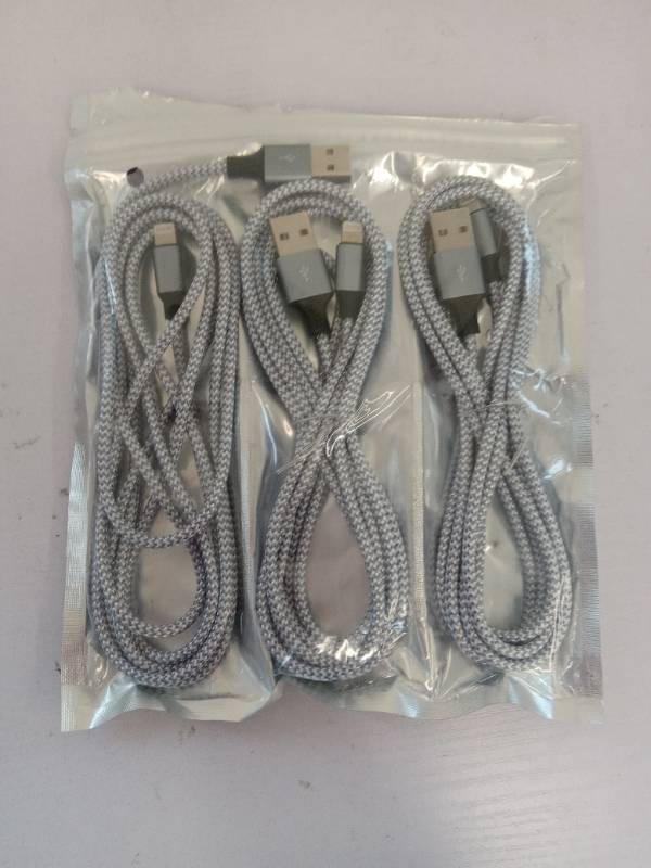 MFi Certified] iPhone Charger, Lightning Cable 3PACK 6FT Nylon 