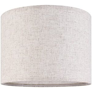 lot 60146 image: GO&SO Natural Linen Medium Drum Lamp Shades 13 Top x 13 Bottom x 10 High (Spider) Modern Beige Gray Lampshade for Table Lamp & Bedside Lamp - Handcrafted - Perfect for Art Decor - By GO&SO