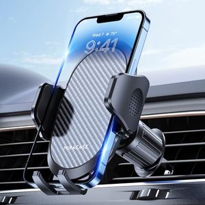 lot 60159 image: Miracase Phone Holders for Your Car with Newest Metal Hook Clip, Air Vent Cell Phone Car Mount, Hands Free Universal Automobile Cradle Fit for iPhone Android and All Smartphones, Dark Black