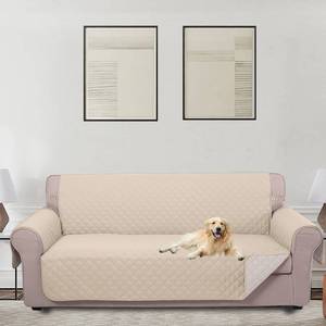 lot 60165 image: U-NICE HOME Reversible Sofa Cover Couch Cover for Dogs with Elastic Straps Water Resistant Furniture Protector for Pets Couch Cover for 3 Cushion Couch (Sofa, SandBeige)