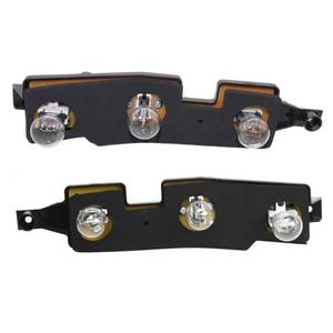 lot 60168 image: For Chevy C1500 1988-1999 Tail Light Connector Plate Driver and Passenger Side Pair  Rear  Plastic  Replacement For GM2806101, GM2807101  16511565, 16511566