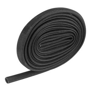 lot 60179 image: X AUTOHAUX Fiberglass Heat Wire Shield Sleeve Heat High Temp Shield Adjustable Heat Shield 10ft 8mm 316 Black for Car Wire Loom Protection