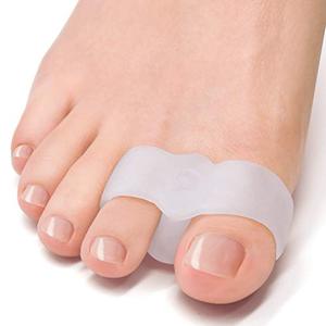 lot 60183 image: Welnove Pack of 12 Bunion Corrector, Toe Separators with 2 Loops, Big Toe Spacer Suitable for Bunion and Overlap Toe (White)
