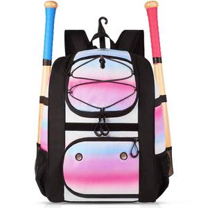 lot 60192 image: MATEIN Softball Bag, Lightweight Baseball Bat Backpack with Shoe Compartment, Baseball Bag with Fence Hook for TBall Bat & Equipment, Softball Gift Catchers Bags for Women Fit Batting Glove, Helmet