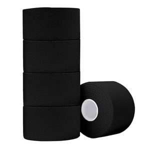 lot 60210 image: ADMITRY (5 Pack) Black Athletic Tape,Sports Tape Strong Stick No Sticky Residue for Hockey Climbing Sports Medical Splints (Black,1.5 Inch X 50 Yards)
