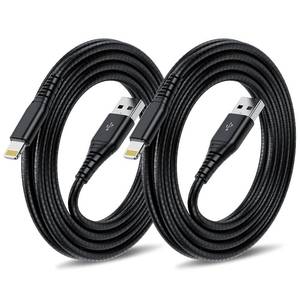 lot 60211 image: iPhone Charger Cable 10 ft 2Pack, Apple MFi Certified Extra Long Lightning Cable Fast Charging 10 Foot, USB iPhone Charger Cord 10 feet for iPhone 14131211 Pro Max SE XR XS X 8 7 6, iPad-Black