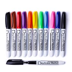 lot 60214 image: Volcanics Dry Erase Markers Low Odor Fine Whiteboard Markers Thin Box of 12, 10 Colors