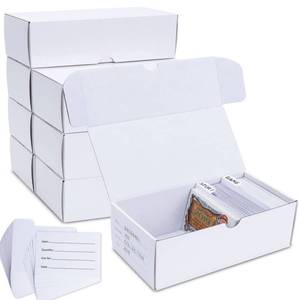 lot 60226 image: Leyzan Trading-Card Storage Box, 8-Pack � 400 Count Corrugated Cardboard Storage Box with dividers & labels for TCGMagicMtg storage and Collection, Horizontal