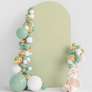 lot 60238 image: Wokceer 6.6FT Wedding Arch Cover Spandex Fitted Wedding Arch Stand Covers Round Top Chiara Arch Backdrop Cover for Birthday Party Ceremony Banquet Decoration Sage Green