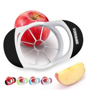 lot 60240 image: SCHVUBENR 3.5 Inch Apple Slicer - Professional Stainless Steel Apple CorerCutter - Super Sharp - Apple Corer Tool with 8 Sharp Blades(Black)