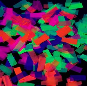 lot 60272 image: 20000 Pieces Glow King Blacklight Reactive Paper Confetti  Premium UV Fluorescent Glow Party Gift for Decorations and Birthdays  Ideal for Bachelorette, New Year, Wedding, and Events