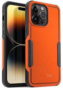 lot 60329 image: Poetic Neon Series iPhone 14 Pro Max Case, Dual Layer Heavy Duty Tough Rugged Light Weight Slim Shockproof Protective Drop Protection Phone Case 2022 New Cover for iPhone 14 Pro Max (6.7 Inch), Orange