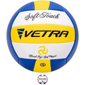 lot 60332 image: VETRA Premium Soft Touch Volleyball - Official Size 5 for IndoorOutdoorGymBeach Games - Durable Stitching, PVC Cover & Soft Grip Technology - Ideal for Adults, Girls, Beginners, Gifts