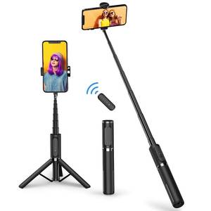 lot 60341 image: ATUMTEK Selfie Stick Tripod, Extendable 3 in 1 Aluminum Bluetooth Selfie Stick with Wireless Remote and Tripod Stand for iPhone 1313 Pro121111 ProXS MaxXSXRX87, Samsung Smartphones, Black