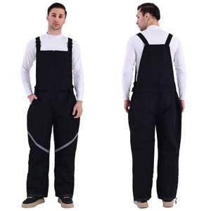 lot 60353 image: Tearom Mens Bib Snow Pants Men Ski Bib Insulated Snow Bib Overalls Windproof Waterproof Ski Pants (3XL, Soft, Black)