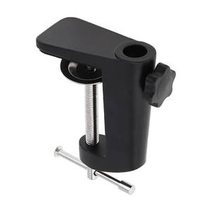 lot 60368 image: RTNLIT Universal C Shape Table Mounting Clamp for Microphone Suspension Boom Scissor Arm Stand Holder with Adjustable Positioning Screw, Fits up to 2.165.5cm Desktop Thickness-Black
