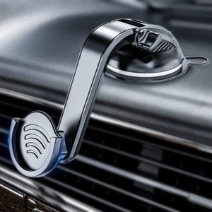 lot 60371 image: pop-tech Suction Cup Phone Holder for Socket Users, Dashboard Car Phone Mount for Collapsible Grip with Adjustable 360°Rotation, Includes 3M Sticky Adhesive Replacement for Expanding Stand - Black