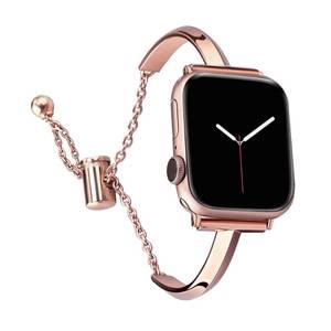 lot 60384 image: PlusRoc Stainless Steel Band Compatible with Apple Watch Band 42mm 44mm 45mm iWatch SE Series 9 8 7 6 5 4 3 2 1, Slim Versatile Bangle Bracelet for Women, Copper