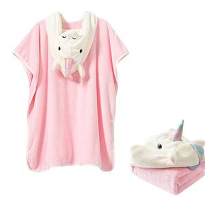 lot 60397 image: Moorfowl Pink Unicorn Hooded Beach Towel Poncho for Kids 0 to 6 Years Boys Girls Bath Robe Swimsuit Cover UP for Beach Pool Bath Towel Wrap Newborn Shower Gifts,Size 51.1  27.5