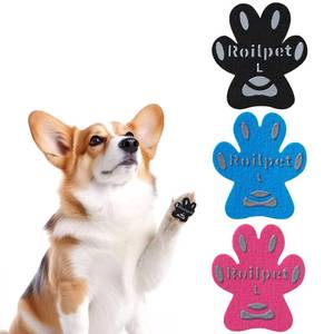 lot 60413 image: Roilpet Dog Paw Pads for Traction, Anti-Slip Toe Grips for Dogs from Slipping On Hardwood Floors, Stronger Self-Adhesive Paw Pad Protector for Senior Dogs (12 Sets - 48 Pads, Multicolor) L