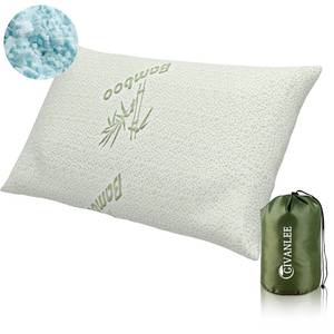 lot 60420 image: GIVANLEE Camping Pillow for Sleeping,Shredded Memory Foam Pillow,Travel Pillow Compact & Packable with Storage Bag,Soft Cover,Portable Small Pillow for Car Camp Backpacking Hiking Gear & Accessories