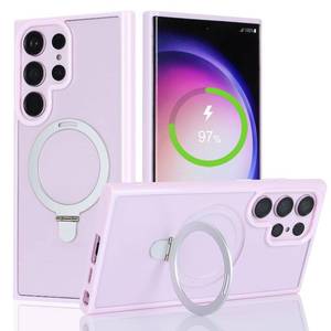 lot 60425 image: Cavor Funda para Samsung S23 Ultra Supports MagSafe Wireless Charging for Samsung Galaxy S23 Ultra phone Case withKickstand FeatureSoft BumperNon-YellowingShockproof Cover Magnetic Case-Lavender