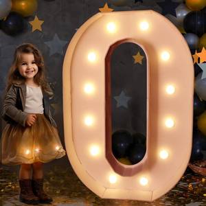 lot 60429 image: 3FT Marquee Light Up Numbers, Marquee Numbers for Birthday Decoration, Mosaic Number Frame Large Light Up Numbers for 2nd 12th 22th 32th Birthday Anniversary Decoration, Giant Marquee Number 2