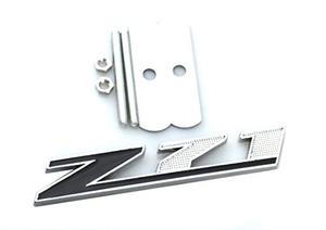 lot 60433 image: Aimoll 1PC Grille Z71 Emblem Badge Replacement for Gm Chevrolet Silverado Tahoe (Chrome Black)