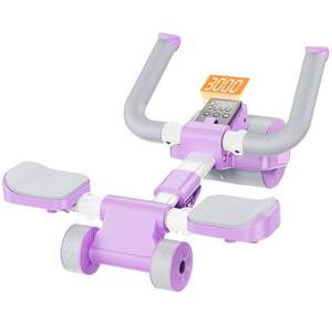 lot 60444 image: Ab Roller Wheel with Elbow Support and Timer, Automatic Rebound Abdominal Wheel for Effective Abdominal,Perfect Exercise Ab Wheel for Core Workout HomeGymPurple