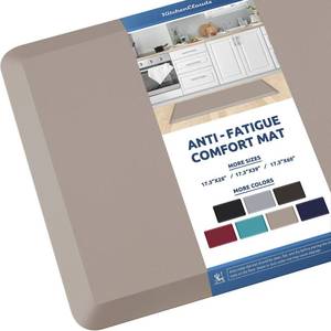 lot 60455 image: KitchenClouds Kitchen Mat Cushioned Anti Fatigue Kitchen Rug 17.3x39 Waterproof Non Slip Kitchen Rugs and Mats Standing Desk Mat Comfort Floor Mats for Kitchen House Sink Office (Khaki)