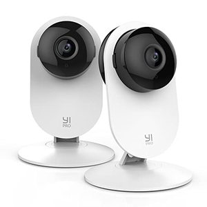 lot 60466 image: YI Pro 2K Home Security Camera, 2.4Ghz Indoor Camera with Person, Vehicle, Animal Smart Detection, Phone App for Baby, Pet, Dog Monitoring, Compatible with Alexa and Google Assistant 2Packs