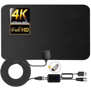 lot 60468 image: 2024 Amplified HD Digital TV Antenna 400 Miles Long Range Indoor Outdoor - Support 4K 8K 1080p Fire TV Stick & All TVs - Smart Switch Amplifier Signal Booster - 16.5ft HDTV CableAC Adapters