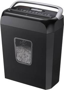 lot 60473 image: Bonsaii Paper Shredder for Home Use,6-Sheet Crosscut Paper and Credit Card Shredder for Home Office with Handle for Document,Mail,Staple,Clip-3.4 Gal Wastebasket(C237-B)