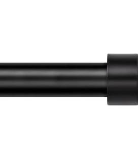 lot 60491 image: Zeerobee Curtain Rods for Windows 48 to 84, 1 Inch Black Curtain Rod Set, Heavy Duty Drapery Rods with Adjustable Curtain Rods, Outdoor Modern Curtain Rod with Simple End Caps, 32-86, Black
