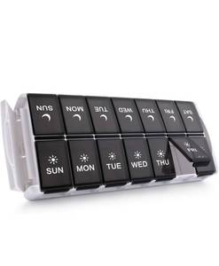 lot 60492 image: TookMag Weekly Medicine Pill Organizer 2 Times a Day, Easy Fill AM PM Pill Box, Large Capacity Quick-Refill 7 Day Pill Cases for PillsVitaminFish OilSupplements (Patent Registered)