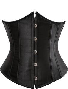 lot 60502 image: Womens Satin Underbust Corset Bustier Waist Training Cincher Plus Size Corsets Womens Satin Underbust Corset Bustier Waist Training Cincher Plus Size Corsets M