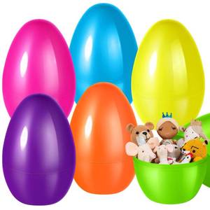 lot 60524 image: 12 PCS Jumbo Easter Eggs, 10 Large Plastic Easter Eggs for Easter Egg Hunt, Empty Easter Eggs for Filling Treats, Fillable Surprise Eggs Bulk, Basket Stuffers Fillers, Easter Theme Party Favor