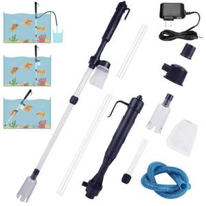 lot 60525 image: Gigicloud Electric Aquarium Gravel Cleaner, Automatic Fish Tank Cleaning Tools Gravel Vacuum Cleaner for Aquarium Fish Tank Water Changer Wash Sand Water Filter and Water Circulation