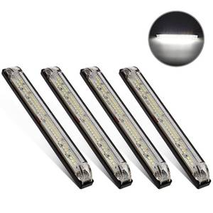 lot 60526 image: Partsam 4pcs 8 30Led Utility Strip Light Boat Marine Lights, 8 Inch Slim Line White Light Bar Side Marker for Truck Trailer Camper RV Motorcycle Motorhome Dome Courtesy Light Under Hood Light