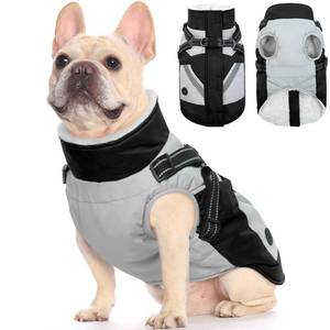 lot 60533 image: FUAMEY Dog Jackets-Dog Coat with Harness Built in-Waterproof Dog Jacket-Dog Winter Coat with Zipper On Back-Snowsuit Pet Clothes Poop Bag Pockets-Reflective Dog Vest for Small Dogs Black S